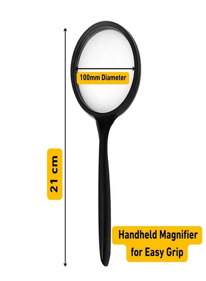 ESPTRONICS 4 inch Magnifier Glass Lens Handheld Plastic Magnifying Lens for Science Experiments - Image 2